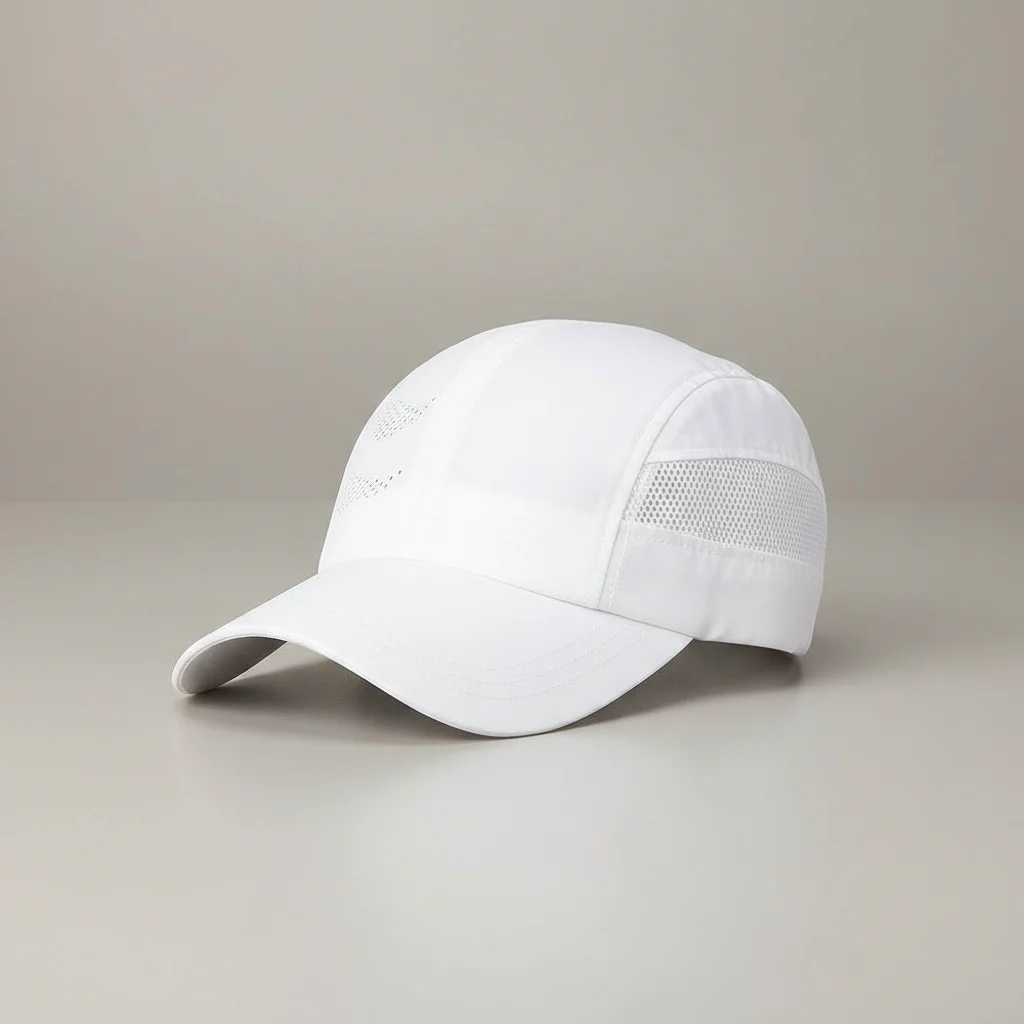 Casquette trial maille interne respirante blanche - Vue 1 - casquette trial