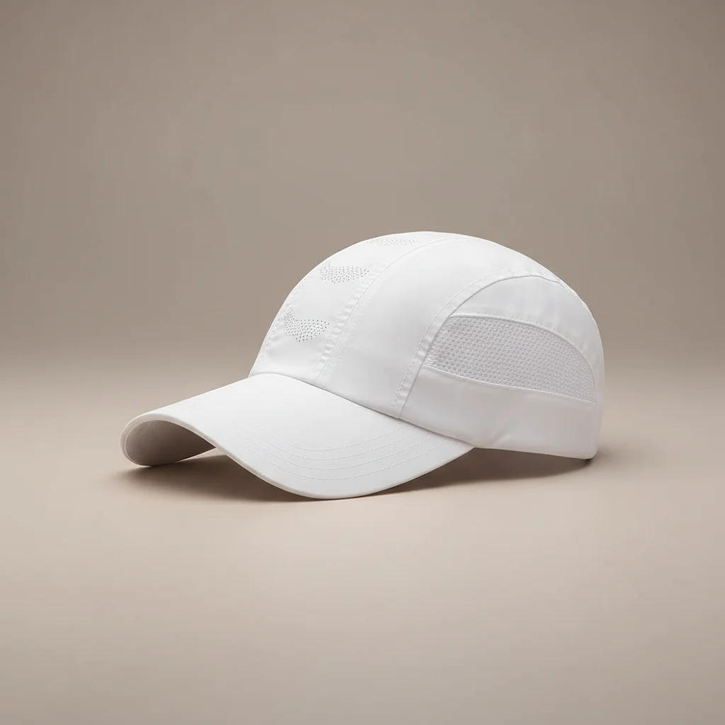 Casquette trial maille interne respirante blanche - Vue 2 - casquette trial