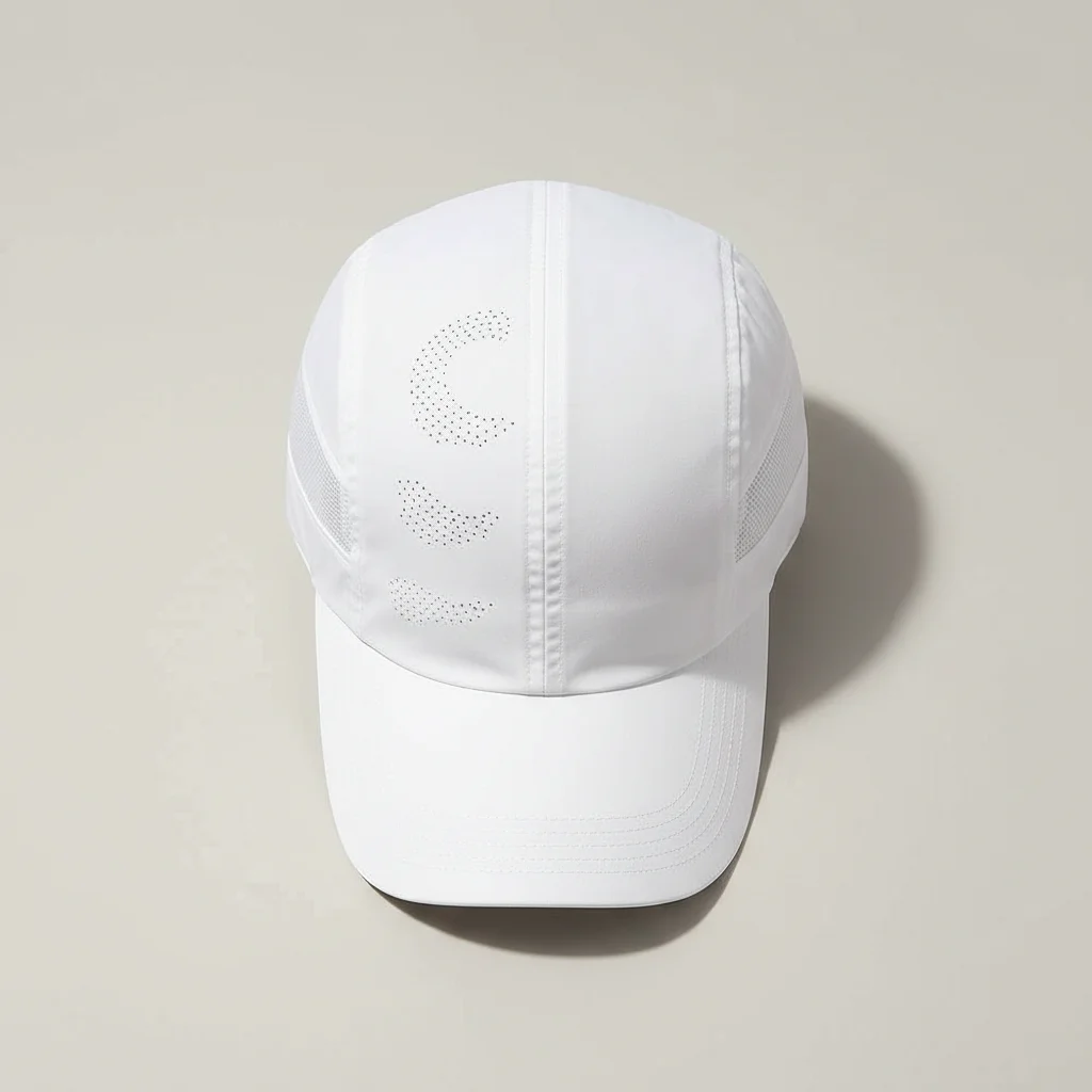 Casquette trial maille interne respirante blanche - Vue 3 - casquette trial