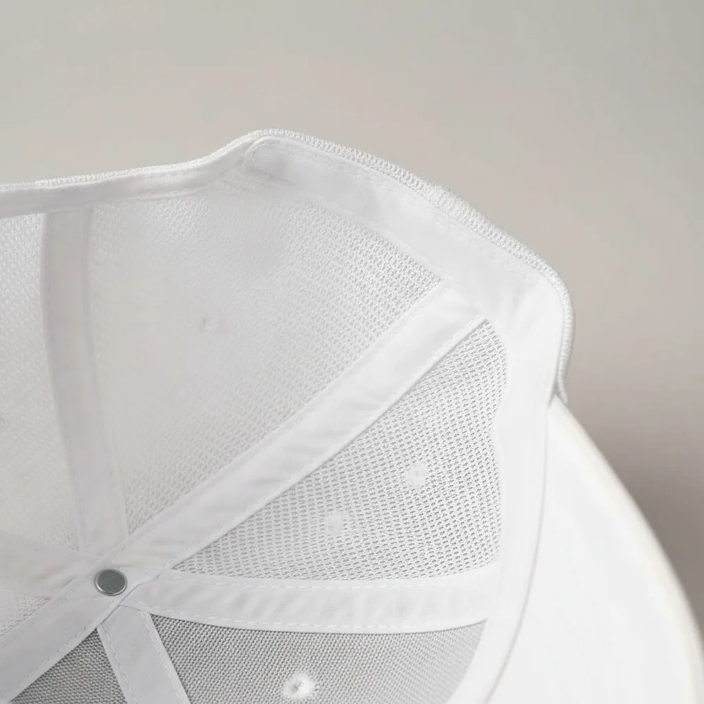 Casquette trial maille interne respirante blanche - Vue 6 - casquette trial