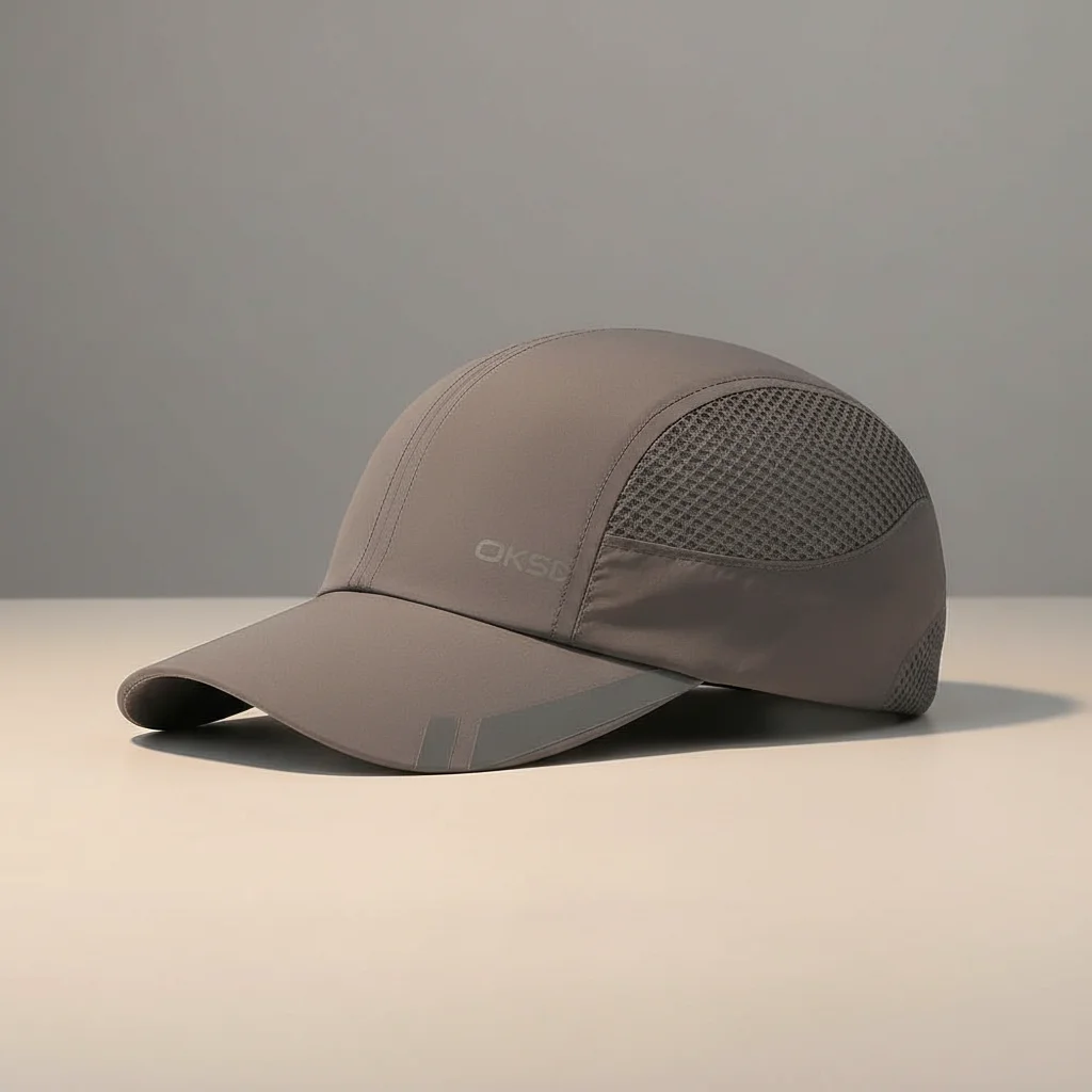 Casquette trial running homme maille respirante grise - Vue 2 - casquette trial