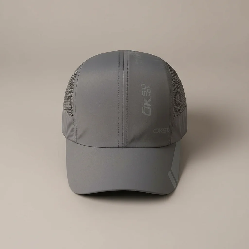 Casquette trial running homme maille respirante grise - Vue 3 - casquette trial