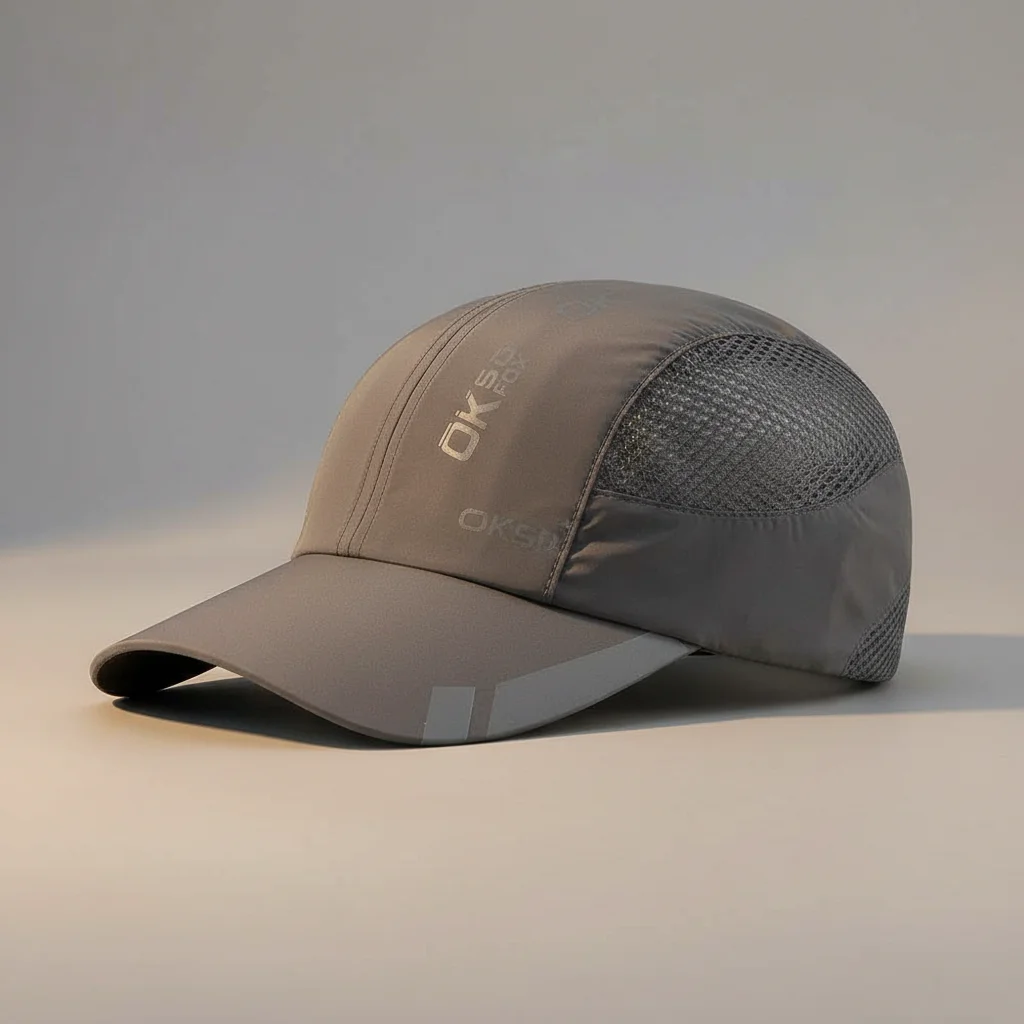 Casquette trial running homme maille respirante grise - Vue 5 - casquette trial