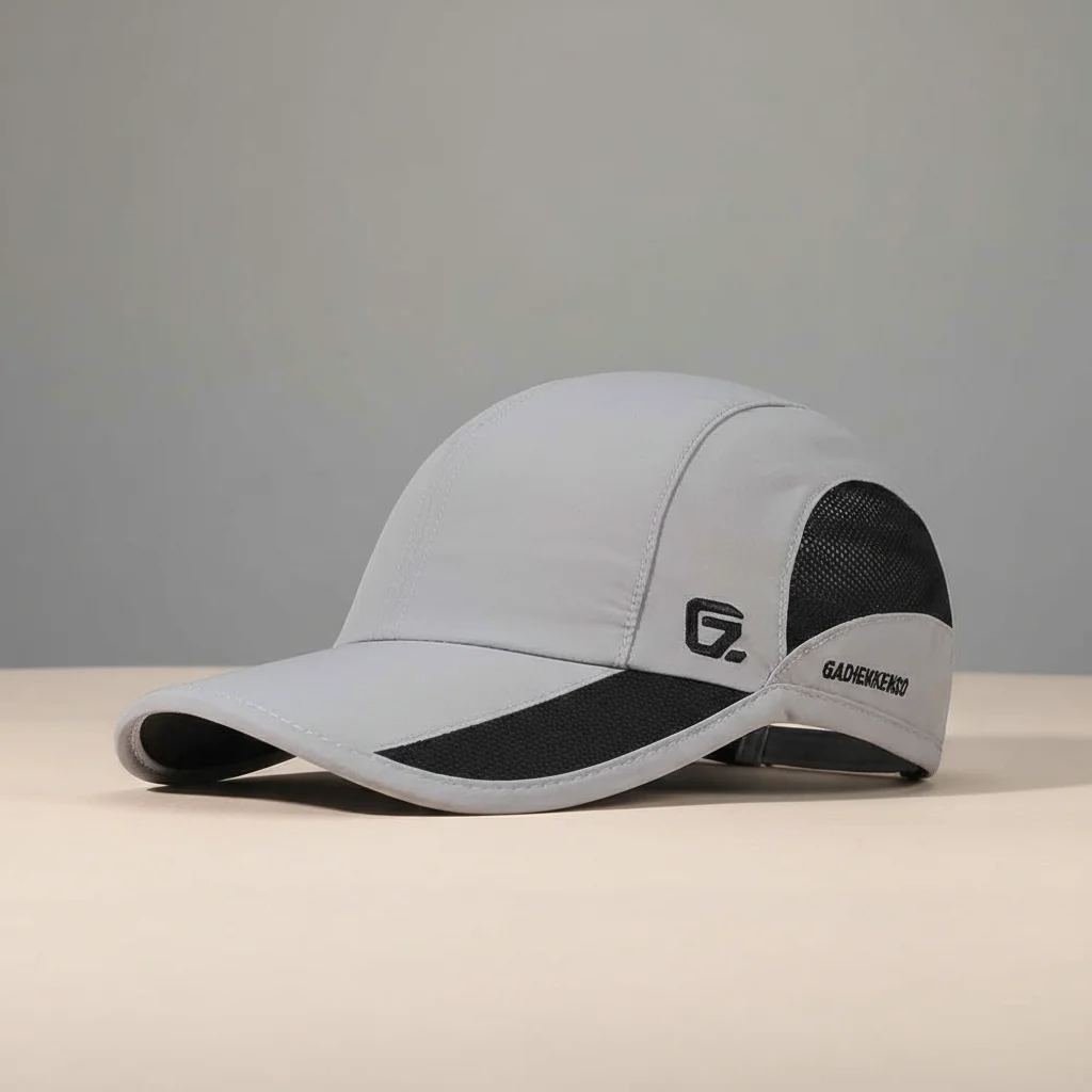 Casquette trial sport maille interne réglable grise - Vue 2 - casquette trial