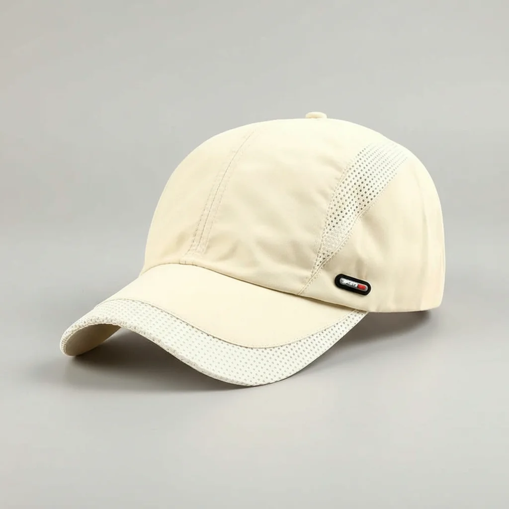 casquette trial sport polyester maille interne beige - Vue 5 - casquette trial