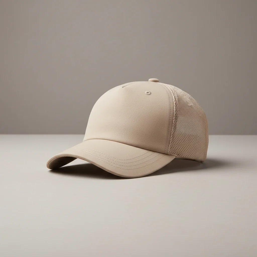 casquette trial sport polyester maille interne beige - Vue 6 - casquette trial